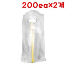 비닐캐리어 1구 200개 X 2개 일회용캐리어 테이크아웃, 1, 1