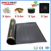 50cmX4m 2m2 적외선 그래핀 PTC 난방 필름 WiFi 온도 조절기 컨트롤러와 바닥 매트, 15 X5H-GB-HW 16A Sets, 01 50 센치메터