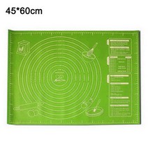 45x60cm 붙지 않는 실리콘 반죽 매트 초대형 베이킹 롤링 핀 피자 메이커 홀더 주방 액세서리, [02] Green