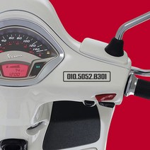 번호만있는 오토바이 자전거 전화번호스티커 주차번호, 100mm(스몰), 검정