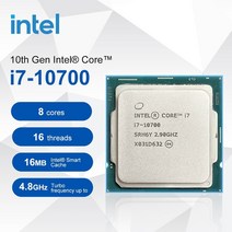 인텔 코어 i7-10700 i7 10700 2.9 GHz 8 16 스레드 게이머 CPU 프로세서 L2 2M L3 16M 65W LGA 1200 데스크탑 액세서리