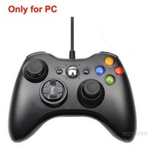 USB 유선 컨트롤러 조이패드 Microsoft System PC Windows Gamepad For Win 7 / 8/10 Joystick Xbox 360 마이크로소프트 시스템, USB BLACK