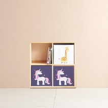 아트박스/히트디자인 H6323 2단 4칸 삼나무 낮은책장 1color