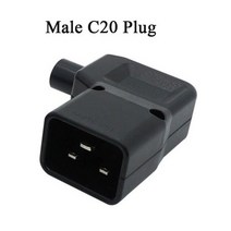 콘센트 블랙 PDU UPS C19 C20 배선 커넥터 여성 남성 Rewirable 산업 플매트 카펫 러그 온라인 조립 전원 소켓 변환기 3500W, [01] PDU Type, [04] C20 Plug S2