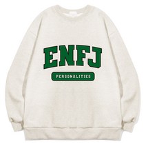 글래드블리스 남여공용 MBTI S특기모 오버핏 맨투맨 티셔츠_오트밀(그린)