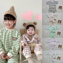 애기곰 아기맨투맨세트 초등상하복 어린이집등원룩 남매커플룩 여아상하복 유아