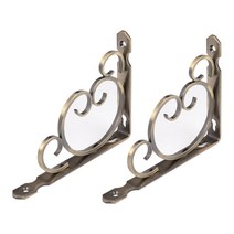 철물대장 선반받침대 하트장식 벽 선반대 고정받침대 까치발 꺽쇠, 엔틱(2개)