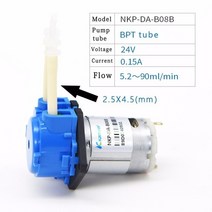 실험실교반기 소형 전자 산업용 버티컬 DC 12V/24V 도징 펌프 연동 Arduino 수족관 실험실 용 커넥터가있는, 09 24V-B08_04 Yellow
