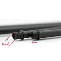 침대사이드테이블 좁은 긴 베란다 테이블 M10 외부 이빨 더블 헤드 튜브 2 개 블랙 화이트 실버 중공 스트, 01 Black (color)_10 250mm