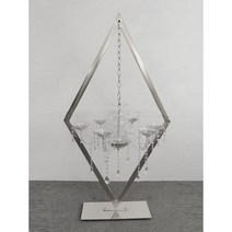 화병 꽃병 금속 촛대 아크릴 캔들 홀더 웨딩 테이블 센터피스 꽃 스탠드 로드 리드 파티 장식 2개 5 개 6 10 15 개201590, 2Pc, Silver