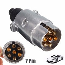 자동차트레일러연결장치 연결고리 견인장치 7 pin 금속 플러그 towbar 조명 socket car van caravan 12v apm, 없음