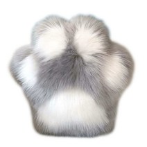 고양이 발바닥 베개 베개 만화를위한 북유럽 귀여운 동물 발톱가 위조 퍼지 소파 쿠션 껴안는 장난감 집 장식, 회색