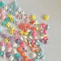 미술 부자재 조개 소라 고동 불가사리 네일파츠 네일아트 레진아트 재료 슬라임재료 여름 바다 제주도 부산, 불가사리_옐로우_5개묶음