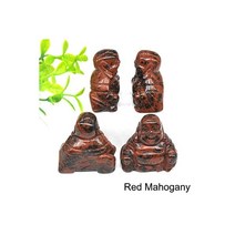 부처님 부처 자연 치유 크리스탈 스톤 조각 Maitreya Fengshui 동상 공예 비즈 Reiki 석영 차크라 홈 인테리어127076, 20Pcs, Red Mahogany