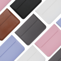 가죽 노트북 파우치 거치대 겸용 케이스 13인치 15인치 방수 오염 방지, 라벤더블루