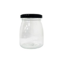 강군샵 캔들 용기 블랙 뚜껑 우유병 글라스 200ml/푸딩병, 선택완료