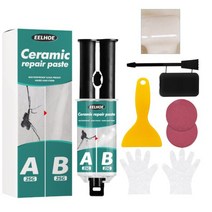 헤비 듀티 범용 아크릴 균열 수선 에이전트 세트 타일 수리 페이스트 키트 매직 필러 욕조, [01] IVORY