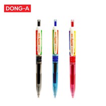 동아 미피 노크식 중성펜 0.48mm 1타 12자루 U스프링 기술 부드러운 필기감 필기펜, 미피 노크식 중성펜(0.48)-빨강(12자루), 1개
