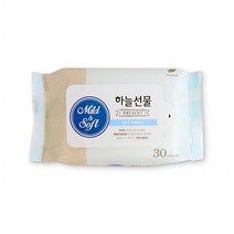 하늘선물물티슈(30매 리필) 휴대용 소형 파우치형 아기 유아 판촉 홍보, 상세페이지 참조, 상세페이지 참조