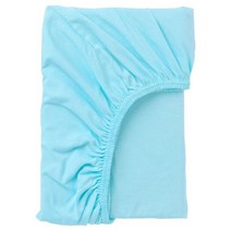 이케아 렌 유아용 매트리스커버 스카이블루 80x130cm 면100%
