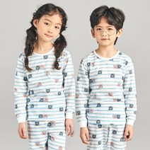 캐릭모아키즈 쟈가드 유아 아동 주니어 내의 내복 실내복 9부-리틀곰