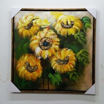 PW361668 김포 서울 인테리어 해바라기다섯송이캠퍼스그림액자 해바라기 유화 인천 캠퍼스 소품 일산 퍼즐액세서리