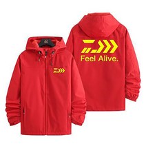 다이와 낚시복 남성 아웃도어 바람막이 방한복 낚시 코트 3피스, 레드C