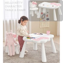 3세 여아선물용 예쁜 키티 책상의자 세트 좌식 유치부, 상세페이지 참조