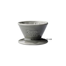 킨토 슬로우커피 드리퍼 그레이 2컵(SCS-02-BR-GY), 단품, 단품
