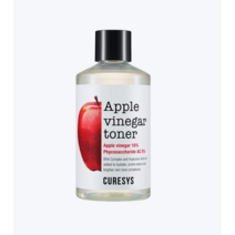 curesys 큐어시스 애플 식초 토너 300ml 여드름 뾰루지 트러블 민감피부 전문 스킨토너 진정 모공 약산성 저자극 토너 닦아내는 토너, 1개