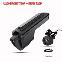 sameuo u100 dash cam front and rear adas 1080p 720p usb car dvr 카메라, 글꼴 720p 후면 720p, 없음
