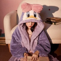 플란넬 옵션 후드 집순이 데이지덕 극세사 입는 담요 번