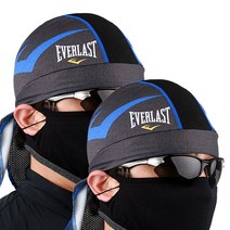 EVERLAST 에버라스트 스포츠 자전거 쿨 두건 1+1 사이클두건, 블루+블루
