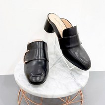 여성 스퀘어 가죽 유링장식 쿠션5cm블로퍼12H00863C