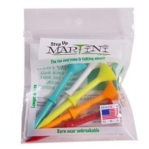 Martini Golf Tees DMT007 튼튼한 플라스틱 스텝업 골프 티 꽂이 (5팩) 색상 8.3cm (3.25인치), 3.25