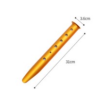 에어텐트12 Inch Tent Stakes Aluminum Alloy Heavy Duty Camping Pegs Beach Garden Canopy Windproof Gro, 02 Gold
