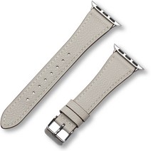 비브 애플워치 이태리 가죽 밴드 스트랩 호환, One Size(39-40-41mm), 베이지
