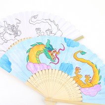 민화샵 부채만들기 종이부채 만들기 재료 전통공예, 02_합죽선 만들기 입문형 (용)