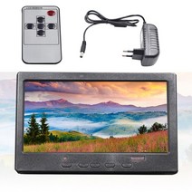 1024600 7 인치 lcd hd pc 모니터 미니 tv 컴퓨터 디스플레이 2 채널 비디오 입력 휴대 보안 모니터 스피커 hdmi vga, 모니터만