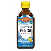 칼슨 액상 노르웨이 피쉬오일 천연레몬향 노르웨이산 오메가3 1 600mg 6.7fl oz (200ml) EPA DHA 비타민E