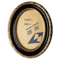 차량용사진액자 차량용사진액자 원형 그림틀 표구 타원형 액자 사진액자 블랙골드색 상자 폭 7cm두께 4cm, T14-기타 크기 가격변동 체크, C02-더 기유리 그리고 백플레인(