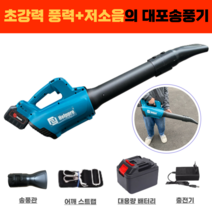 무선 낙엽 엔진 충전 산업용 대포 미니 송풍기 블로워 에어 청소기 눈치우는기계, 송풍기+대용량배터리