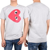 [꼼데가르송] 사이드 하트로고 반팔티(P1T264) (AZ T264 GREY)