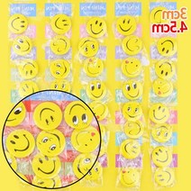 기분좋은 긍정 칭찬 노랑 스마일 뺏지 40P