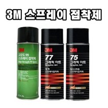 INVEN* 3M 스프레이 접착제 (75 77 99 오공707) 본드 DIY 벽지 고무 보수 스치로폼 @안전2중포장@, 99 - 698ml