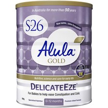 알룰라 호주 Alula S-26 Delicateeze 골드 델리케이트 DE 0-12개월 분유 850g, 1팩