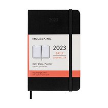 몰스킨 2023년 다이어리 데일리 플래너 노트 일간 하드커버 블랙 포켓 사이즈