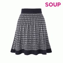 숲 SOUP 하운드 투스 니트 스커트 SY2KS8A