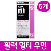 oki 마이니 활력 멀티 우먼 영양제 멀티비타민 미네랄 여성 여자, 5개, 60정