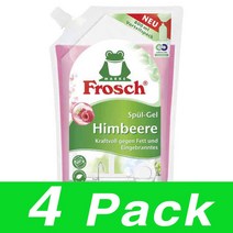 프로쉬 Himbeere 라즈베리 린스 젤 주방 세제 리필 Frosch Spul-Gel 800Ml 4개